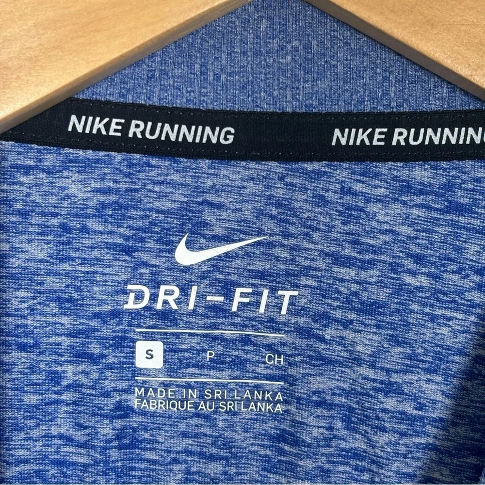 Nike Element Dri-Fit Long Sleeve Running Shirt-Blue-Women Small